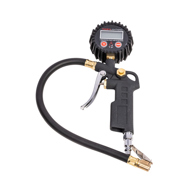 Thor's Lightning Portable Adventure Digital Tire Pressure Gauge Single Tire Deflator Hose Kit