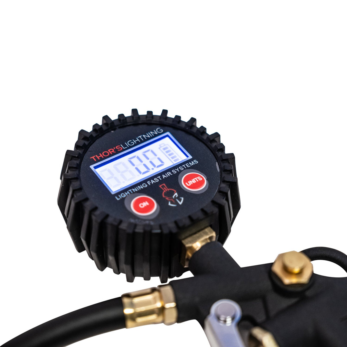 Thor's Lightning Portable Adventure Digital Tire Pressure Gauge Single Tire Deflator Hose Kit